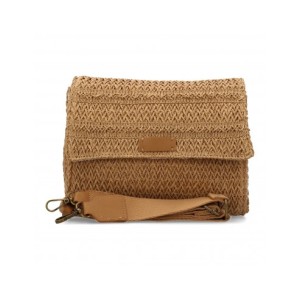 Bandolera de rafia para mujer, diseño moderno y cómodo, compartimento principal con botón de imán.