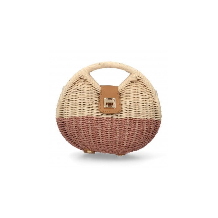Bolso de hombro para mujer, material de rafia, diseño elegante y moderno, ideal para verano