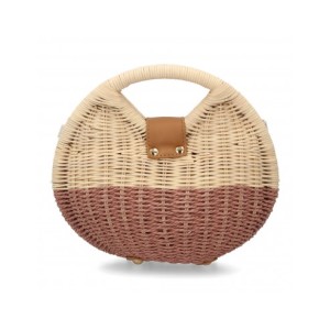 Bolso de hombro para mujer, material de rafia, diseño elegante y moderno, ideal para verano
