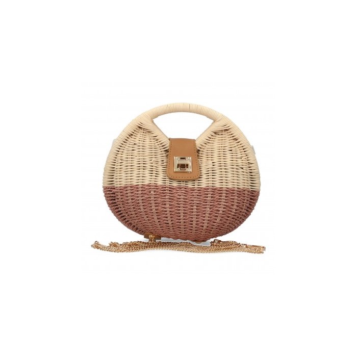 Bolso de hombro para mujer, material de rafia, diseño elegante y moderno ideal para verano.