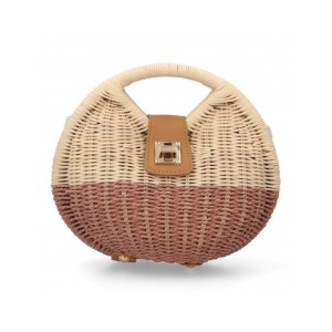Bolso de hombro para mujer, material de rafia, diseño elegante y moderno ideal para verano.
