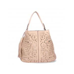 Bolso de hombro de Mujer con dos piezas, diseño calado.