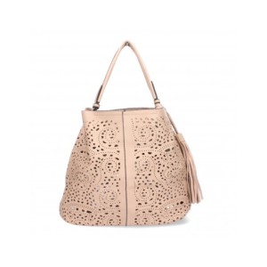 Bolso de hombro de Mujer con dos piezas, diseño calado.