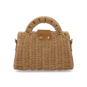 Bolso de hombro para mujer, material de rafia, diseño elegante y moderno, ideal para verano