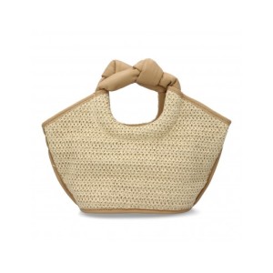 Bolso de hombro para mujer, material de rafia, diseño elegante y moderno ideal para verano.