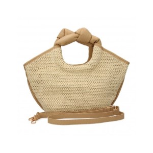 Bolso de hombro para mujer, material de rafia, diseño elegante y moderno ideal para verano.