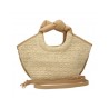 Bolso de hombro para mujer, material de rafia, diseño elegante y moderno ideal para verano.