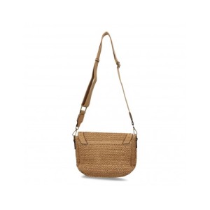 Bandolera para mujer, material de rafia, diseño elegante y moderno, ideal para verano, compartimento principal con botón de imán