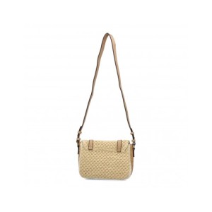 Bandolera de rafia para mujer, diseño moderno y cómodo, compartimento principal con botón de imán.