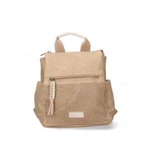 Mochila para mujer, diseño moderno con adorno en la cremallera.