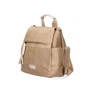 Mochila para mujer, diseño moderno con adorno en la cremallera.